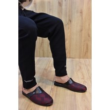 Prego Saran Poli Hafif Taban Damat Erkek Ev Terliği Bordo