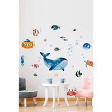 Kt Grup Waterland Sevimli Balinanın Yolculuğu Çocuk Odası Duvar Sticker Seti