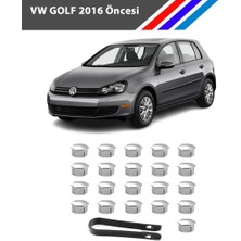 Otozet - Vw Golf Bijon Civata Kapağı Krom Renk 21 Parçalı Set 17MM 2016 Öncesi