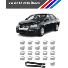 Otozet - Vw Jetta Bijon Civata Kapağı Krom Renk 21 Parçalı Set 17MM 2016 Öncesi