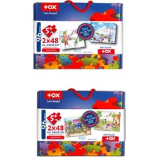 Lisinya LISINYA247 4 Set - 96 Parça  Kış ve Oyun Parkı 5+ Keçe Yapboz - 5 Yaş Puzzle