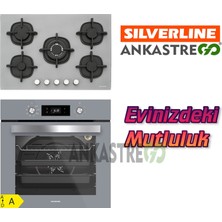 Silverline BO6504S01 - CS5364S01 Gri Cam Ankastre Set