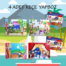 Lisinya LISINYA247 4 Set - 96 Parça  Oyun Parkı ve Sahne 5+ Keçe Yapboz - 5 Yaş Puzzle