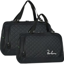 Barberri Kadın Siyah Spor Seyahat El Valizi 155 Su Geçirmez Malzeme ile Kullanışlı Tasarım