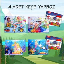 Lisinya LISINYA247 4 Set - 96 Parça  Müzik ve Deniz Kızı 5+ Keçe Yapboz - 5 Yaş Puzzle