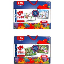 Lisinya LISINYA247 4 Set - 96 Parça  Kış ve Baykuş 5+ Keçe Yapboz - 5 Yaş Puzzle