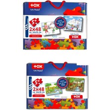 Lisinya LISINYA247 4 Set - 96 Parça  Orman ve Kış 5+ Keçe Yapboz - 5 Yaş Puzzle