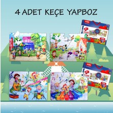 Lisinya LISINYA247 4 Set - 96 Parça  Oyun Parkı ve Müzik 5+ Keçe Yapboz - 5 Yaş Puzzle