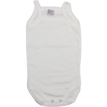 MiniTarz Bebek Jakarlı Atlet Zarf Yaka 2li Body Zıbın Tulum Çıt Çıtlı Body -Beyaz-Sarı