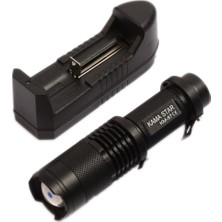 Durgunstore Şarjlı Mini LED El Feneri Cree LED 2300 Lumens