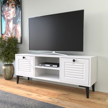Yıldız Elegance Tv Ünitesi Panjur Kapaklı Mat Beyaz PTV_1200