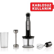 Arzum Şarjlı Kablosuz El Blender Seti Siyah