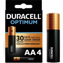 Fapatech Duracell 4'lü Optimum Aa Kalem Pil - 4' Lü