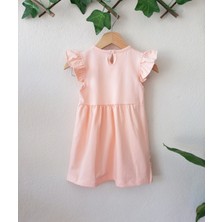 Mini Pink Kız Bebek Yazlık Penye Elbise 9-24 Ay Somon