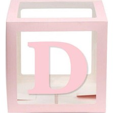 Kidspartim Şeffaf Kutu Harf Pembe D