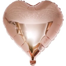 Patladı Gitti Kalp Folyo Balon 18 Inç - 45 cm Doğum Günü Konsept Balon