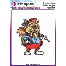 F17 Ajans Ütü ile Yapışan Tekstil Dtf Transfer Baskı Sincap