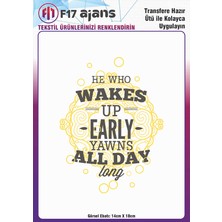 F17 Ajans Ütü ile Yapışan Tekstil Dtf Transfer Baskı