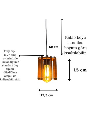 Dekoratif  Rustik Ahşap Sedef Avize Ceviz