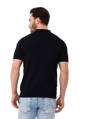 Cipo & Baxx CT753 Baklava Desen Triko Siyah Tişört Erkek Tshirt