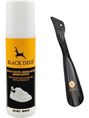 Black Deer Beyaz Ayakkabı Deri Kumaş Boyası,Sneaker Beyaz Ayakkabı Temizleyici,Ayakkabı Çekeceği 75 ml