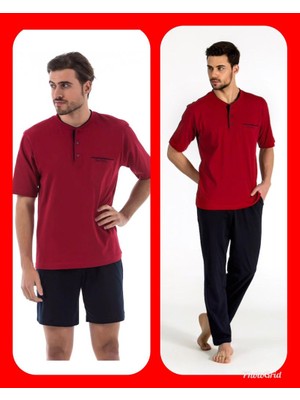 Pierre Cardin 5370 Pijama Şort 3 Lü Damat Çeyiz Seti