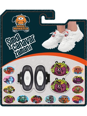 Shoe Monster Siyah - Beyaz Iruka Ayakkabı Aksesuarı