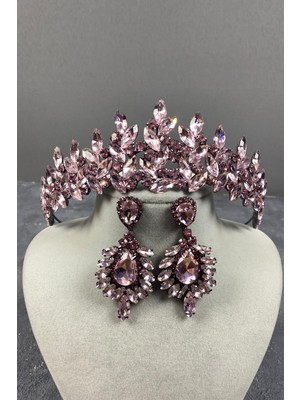 Hayalperest Boncuk Subra Gelin Kına Tacı ve Küpe Seti