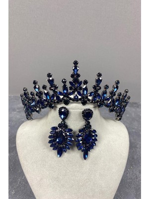 Hayalperest Boncuk Cooker Gelin Kına Tacı ve Mekik Küpe Seti