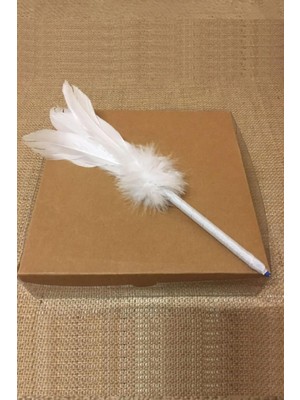 Puantiyeli Gelin Kepi Nikah Şapkası Vualet Damat Yaka Çiçeği ve Tüylü Kalem 3lü Set