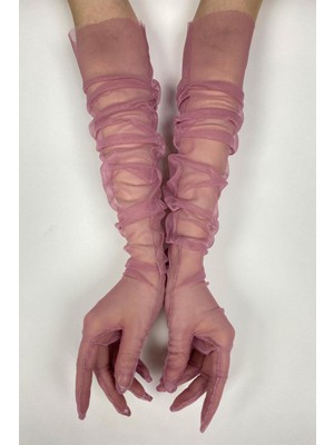 Gül Kurusu 10 Adet Gelin Eldiveni Tül Eldiven Nikah/düğün/parti Eldiveni