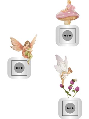 Kt Grup Minik Periler 3'lü Priz Sticker Seti