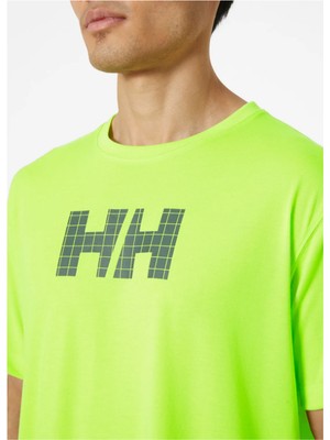 Helly Hansen Fast Erkek Yeşil Bisiklet Yaka Tişört