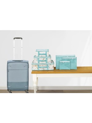 Nisahometeks Baby Lüks 6'lı Bavul Organizer Seyahat, Hastane Çantası