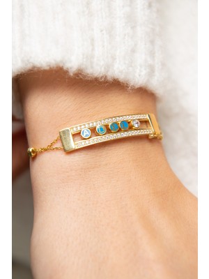 Papatya Silver Kadın Isim Model 925 Ayar Gümüş Bileklik