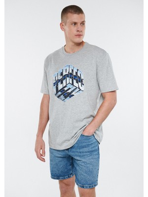 Mavi Erkek Perfectly Baskılı Gri Tişört 0611384-80196