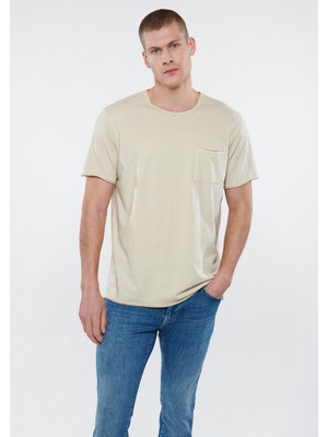 Mavi Erkek Cep Detaylı Bej Tişört 0611329-70145