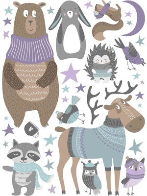 Kt Grup Woodland Hayvanlar Priz Sticker Setleri