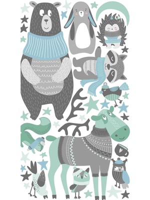 Kt Grup Woodland Hayvanlar Priz Sticker Setleri