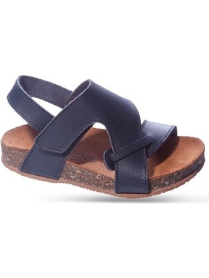 Sanbe 512 V 2002 31-36 Erkek Deri Çocuk Sandalet Lacivert