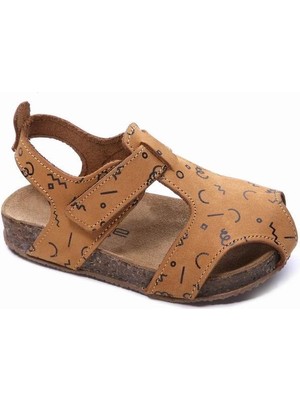 Sanbe 511 V 2001 26-30 Erkek Deri Çocuk Sandalet Camel