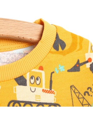 Hello Baby Basic Traktör Desenli Sweatshirt Erkek Bebek