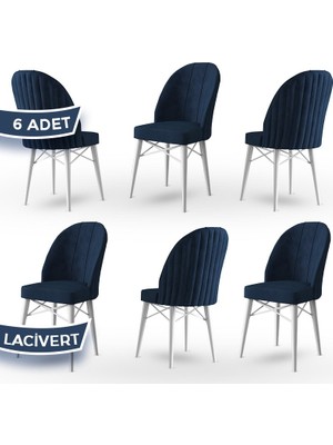 Jena Serisi 6 Adet Mutfak Sandalyesi 1.sınıf Babyface Ithal Kumaş Beyaz Gürgen Ayak