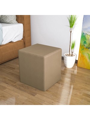 Modilayn Kare Puf Ahşap Iskeletli