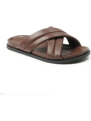 John May Erkek Terlik Ag- 22220-35 John May Sandal Kahve