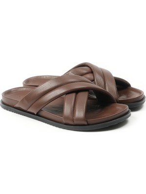 John May Erkek Terlik Ag- 22220-35 John May Sandal Kahve