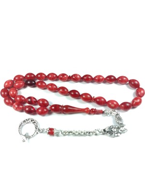 İskeçe Tesbih Usta Işçilikli Gümüş Kaplama Püskül Kombinli Colorist Model 2401