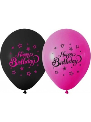Hayaller Dükkanı Balon Happy Bırthday Pınk Star PK:100
