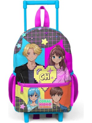Coral High Anime Desenli Çekçekli Anaokulu Sırt Çantası Renkli 24037 Ölçüler: 30 cm Yükseklik