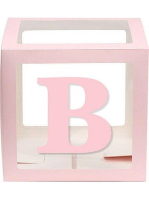 Kidspartim Şeffaf Kutu Harf Pembe B